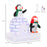 1.5m Christmas Inflatable Two Penguins Wearing a Scarf with Ice House Blow Up Decor Home Indoors with Built-in LED Lights Toys in Lawn Garden