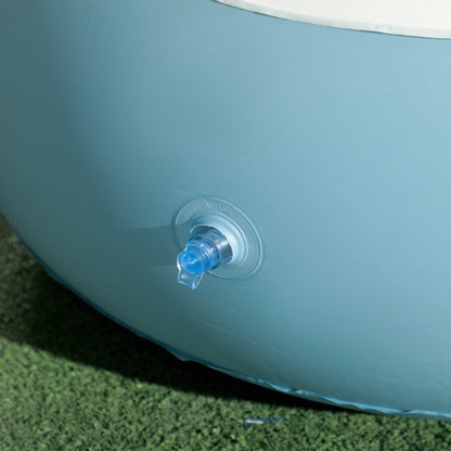 Inflatable Chair and Footstool for Gaming, Reading, Watching White