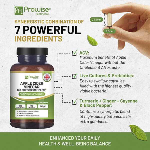 Prowise Healthcare Apple Cider Vinegar with Bio Cultures Complex 1300mg 180 capsules