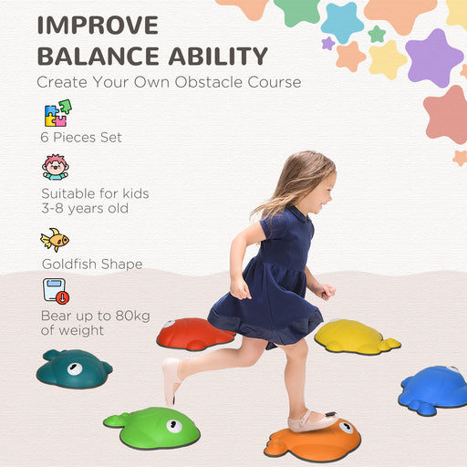 Stepping Stones Kids, 6 Pcs Balance Stepping Stones for Sensory