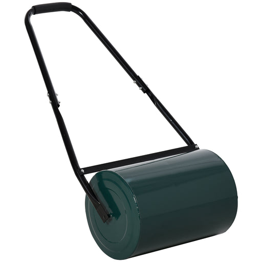 30 L Heavy Duty Water Or Sand Filled Φ30cm Garden Steel Lawn Roller Drum - Green