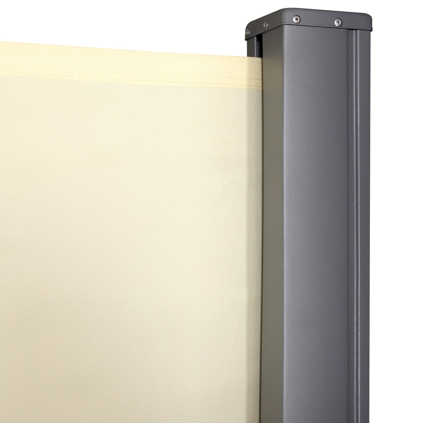 3x1.8M Retractable Side Awning Screen Fence Patio Privacy Divider Cream