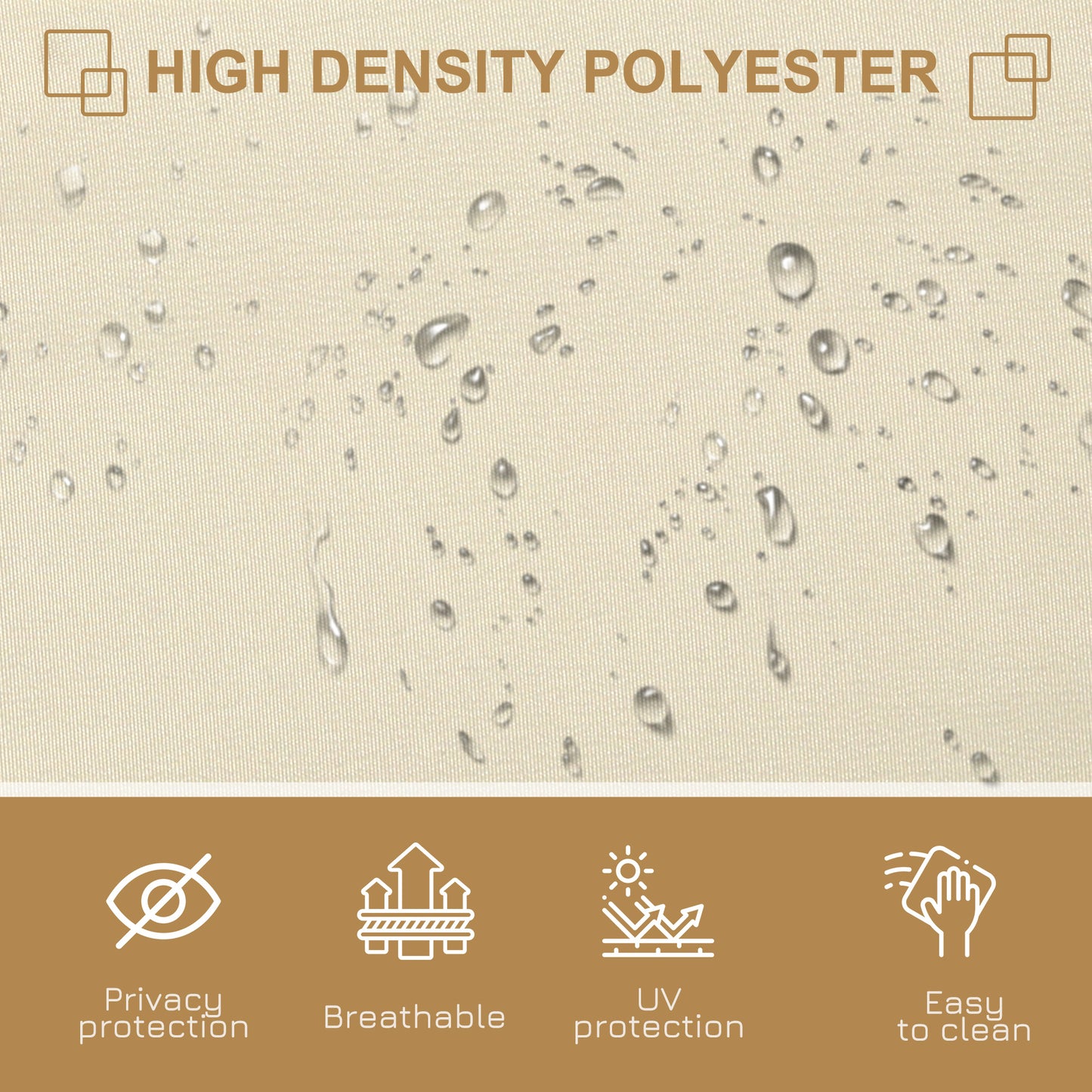 3x1.8M Retractable Side Awning Screen Fence Patio Privacy Divider Cream