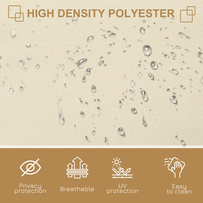 3x1.8M Retractable Side Awning Screen Fence Patio Privacy Divider Cream