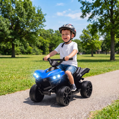 6V Kids ATV, Battery Powered Ride on Car for Ages 18-56 M, Blue