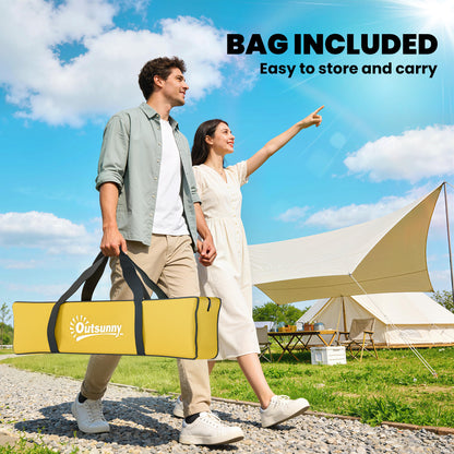 2 Person Camping Tent, Dome Tent with Storage Pocket, Yellow