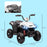 12V Kids Electric Quad Bike with 4 Wheels Spring Suspension, White