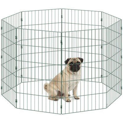 8 Panel Pet Pen, Dog Playpen for Puppies, 80 cm Height