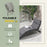 Garden Patio Rattan Wicker Folding Sun Lounger Recliner Bed Chair with Cushion for Outdoor, Grey