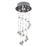 Metal Crystal Ceiling Chandelier Elegant Pendant Lamp Living Room Stairway Stairway Spiral Rain Drop Pendant Lamp Silver