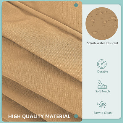 Garden Rattan Sofa Set Polyester Cover Replacement No Cushion Beige