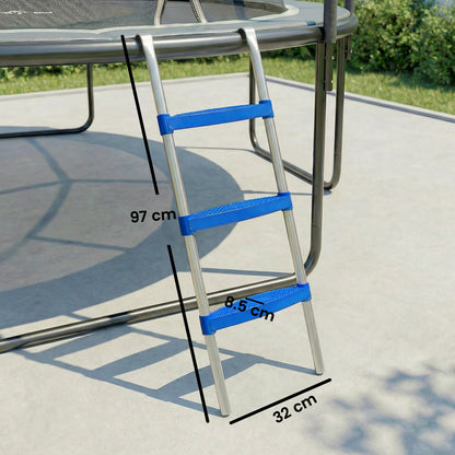 Trampoline Ladder, 3-Steps with Horizontal Wide Steps
