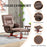 135° Reclining Armchair with Footstool for Living Room, Dark Brown