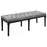 Fabric Bed End Bench Velvet Upholstered Tufted Accent Lounge Sofa Window Seat for Living Room, Bedroom, Hallway, Grey