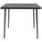 Square Garden Table, Outdoor Dining Table for 4 with Marble Effect Tempered Glass Top and Steel Frame for Patio, Black