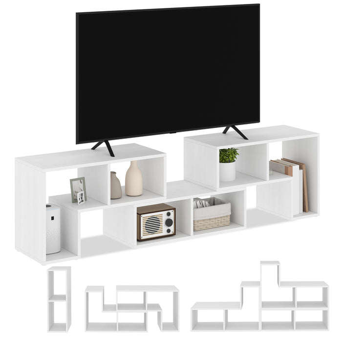 TV Unit for TVs up to 75 Inches, Free Combination TV Stand, White