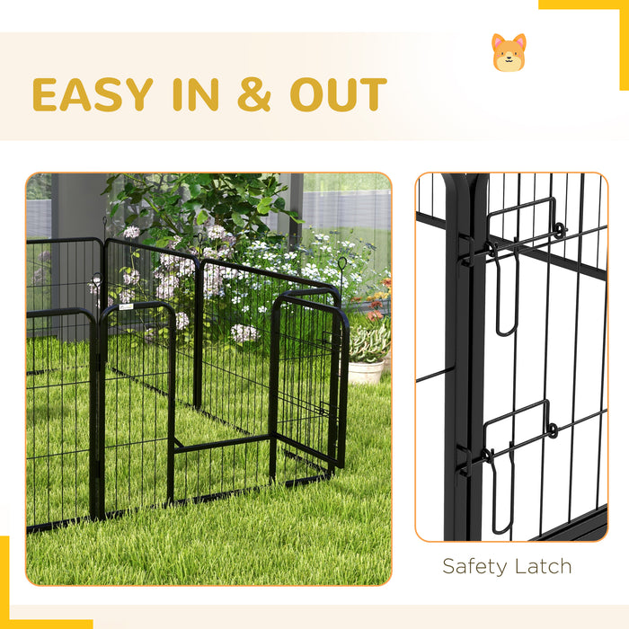 Steel 8 Panel Dog pen Pet Puppy PlayPen Black