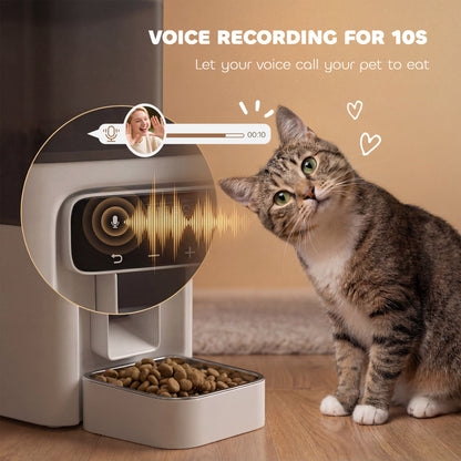 Automatic Cat Feeder Programmable with Timer, 10s Voice Recorder