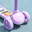 Kids 3 Wheel Scooter for 2-6 Years Old w/ Adjustable Height, Purple