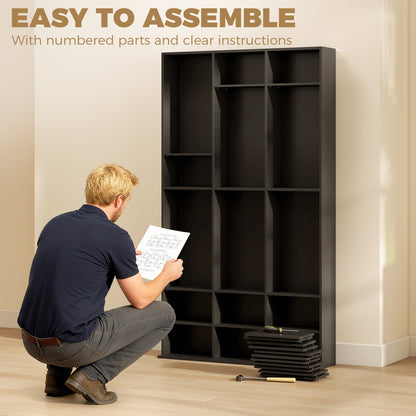 835 CD/500 DVD Storage Unit, Blu-ray Media Storage Shelf, Black