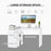 Computer Desk Table Workstation Home Office L Shape Drawer Shelf File Cabinet White