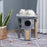 Cat Tree Tower for Indoor Cats Climbing Activity Center Kitten Furniture with Jute Scratching Pad Ball Toy Condo Perch Bed 40 x 40 x 57cm Grey