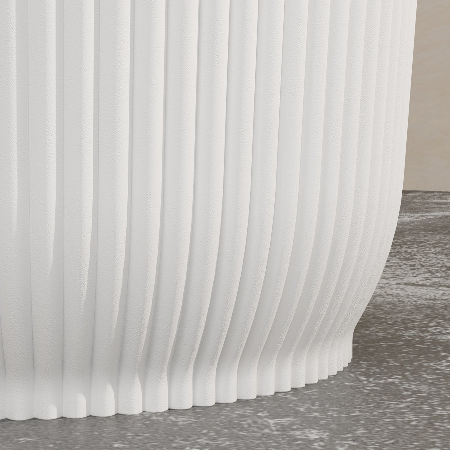 Set of 2 Round Plant Pots Outdoor 22cm for Garden, White