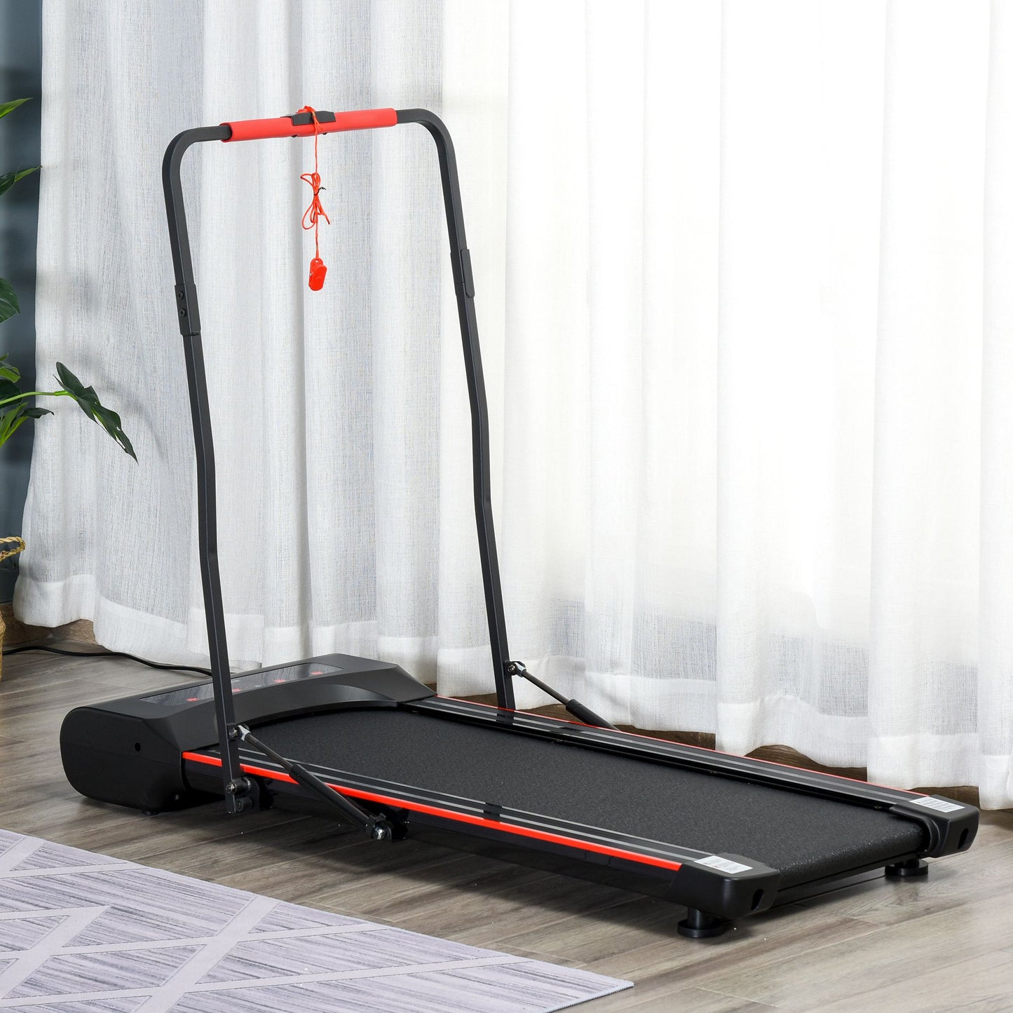 Foldable Walking Machine Treadmill 1-6km/h with LED Display & Remote Control Exercise Fitness for Home