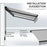 3 x 2m Electric Retractable Awning, Aluminium Frame, Light Grey