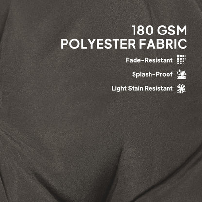 Set of 4 Garden Chair Cushions, Outdoor Seat Pads, Charcoal Grey