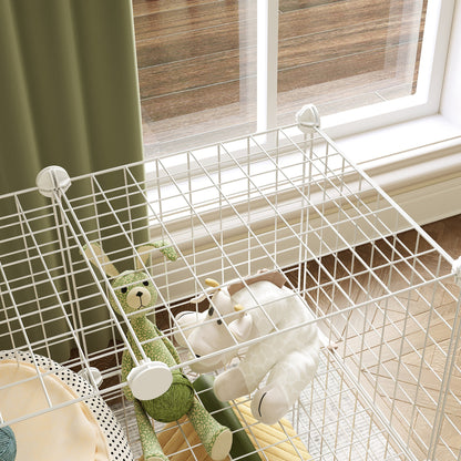 DIY Pet Playpen 36 Panel for Rabbit Chinchilla Hedgehog, White