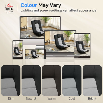 Folding Floor Chair, Floor Sofa with Adjustable Backrest, Wide Seat