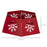 Hexagon Christmas Tree Base Cover with Hollow Snowflake Patterns Red