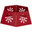 Hexagon Christmas Tree Base Cover with Hollow Snowflake Patterns Red