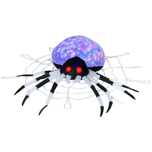 5FT Long Halloween Inflatable Spider Blow-Up Outdoor LED Garden Display