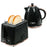 1.7L 3000W Fast Boil Kettle & 2 Slice Toaster Set, Kettle and Toaster Set with Auto Shut Off, Browning Controls, Black