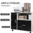 Mobile Office File Cabinet Printer Table with Lockable Drawer and Shelf