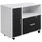 Mobile Office File Cabinet Printer Table with Lockable Drawer and Shelf