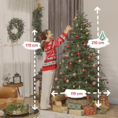 7 ft Christmas Tree, Full Spruce Xmas Tree, Easy Assembly