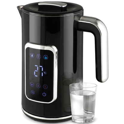 1.7L Fast Boil 3000W Electric Kettle with LED Display, Black