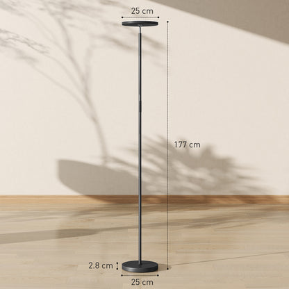 RGB Floor Lamp with Rotatable Head, Modern Standing Lamp, Black