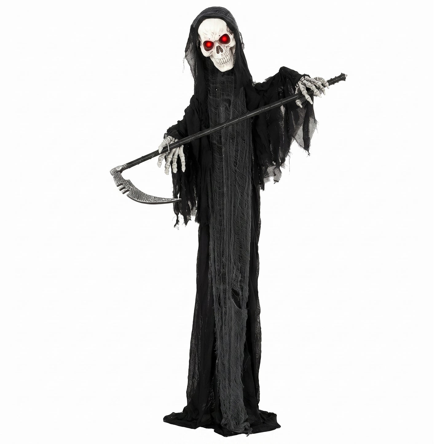 72"/183cm Life Size Animated Grim Reaper Halloween Decoration