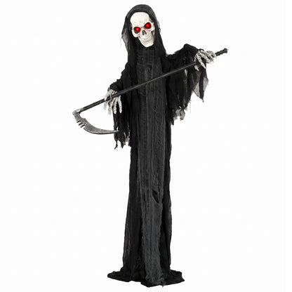 72"/183cm Life Size Animated Grim Reaper Halloween Decoration