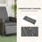 3 Pieces Rattan Bistro Set Balcony Furniture with Cushions, Storage Function - Mix-Grey