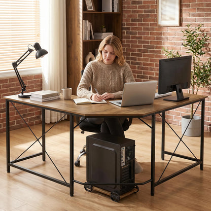 Corner L-Shape Computer Desk Gaming PC Workstation for Home Office