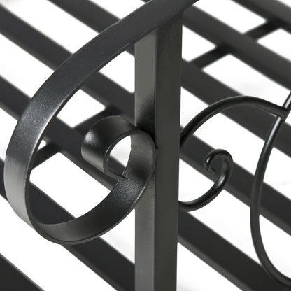 184cm Metal Arch Garden Garden Bridge, Black