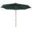 3(m) Wooden Patio Umbrella, Pulley Operated Garden Parasol with Rope Pulley Mechanism and 8 Ribs, Green