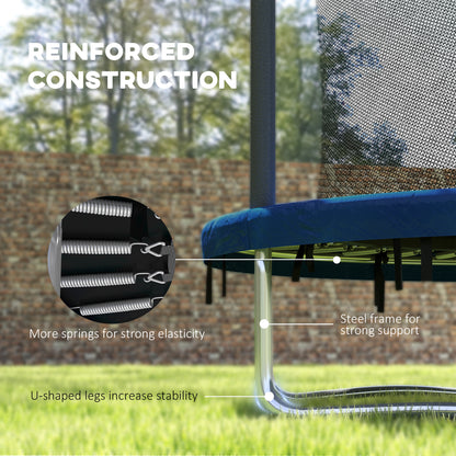 6ft Outdoor Kid Trampoline with Safety Enclosure Net, Blue