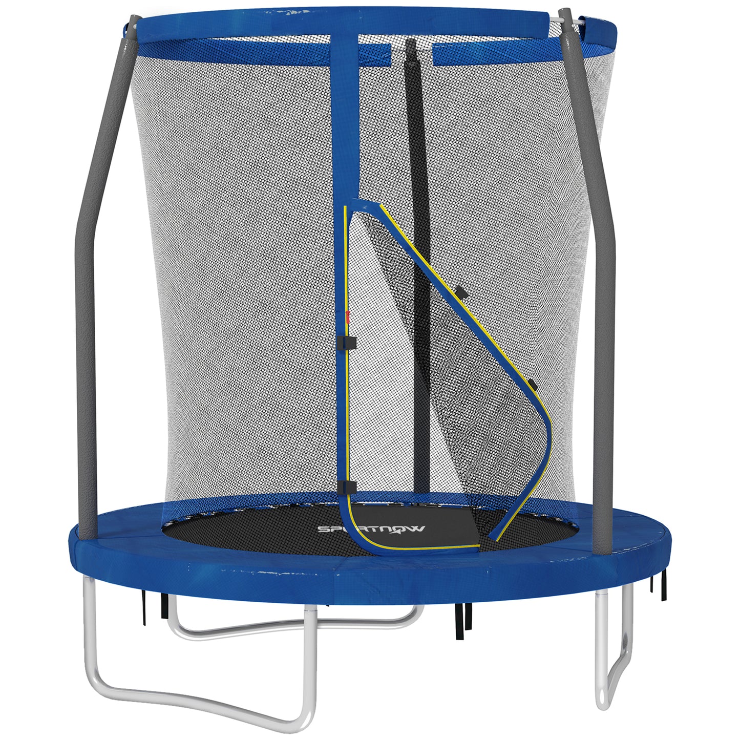 6ft Outdoor Kid Trampoline with Safety Enclosure Net, Blue