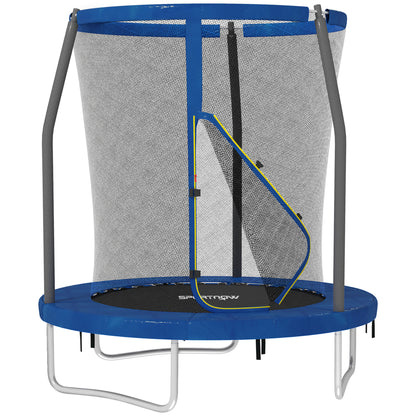 6ft Outdoor Kid Trampoline with Safety Enclosure Net, Blue